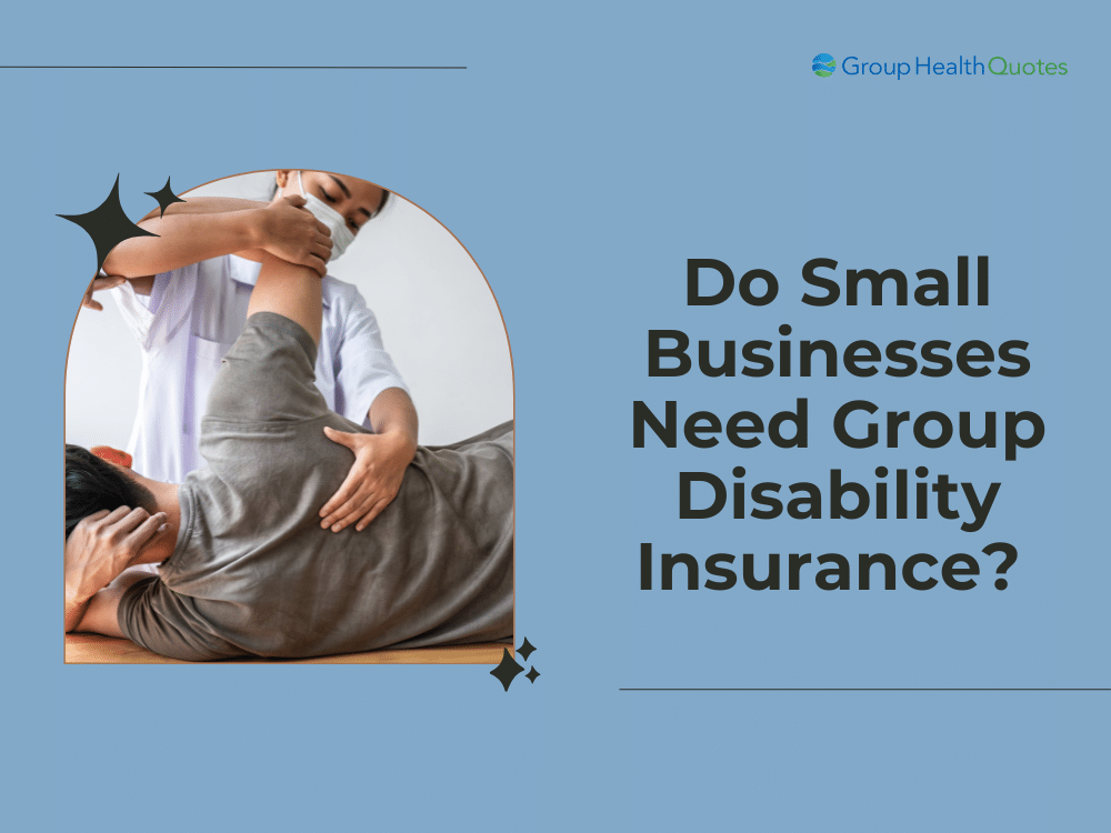Physical therapist assisting injured employee, representing the importance of group disability insurance for small businesses, featured by Group-Health-Quotes.com